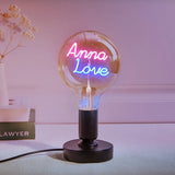 Any Name Light Bulbs - Personalized Any Name Light Bulbs Lamp
