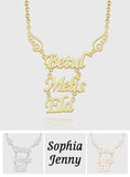 Personalized Memorial Name Necklace Angel Wings