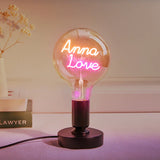 Any Name Light Bulbs - Personalized Any Name Light Bulbs Lamp