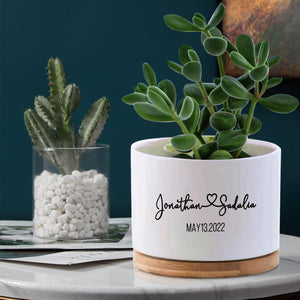 You & Me - gift for husband, wife, girlfriend - Personalized Ceramic Pot