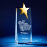Any Dad Photos - Personalized Father Crystal Star Award Photo Frame
