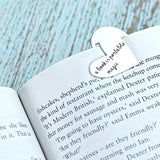 Any Message - Personalized Text Engraved Heart Metal Bookmark