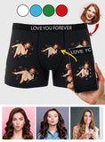 Custom Wife Or Girlfriend Face Boxers AR View - Personalized Couple Men's boxer briefs
