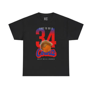 34 Counts Tshirt, Trump Gu1lty Shirt, Funny Trump Political Tee, Politics Satire Shirt, Trump 2024 Shirts T-shirt & Hoodie