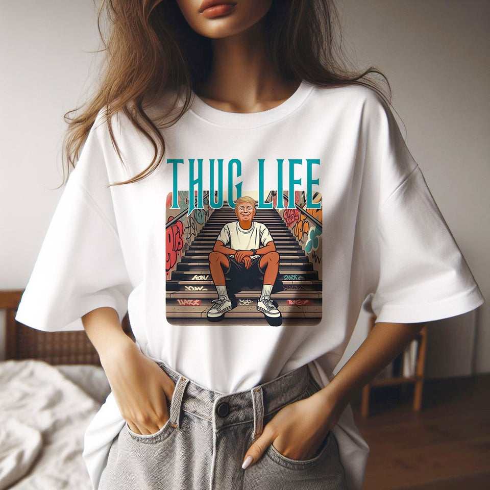 Thug life T Shirt, Funny Trump Shirt, Donald Trmp Shirt, Trump Fan Shirt, Trump support Shirt, Stay Golden Shirt T-shirt & Hoodie