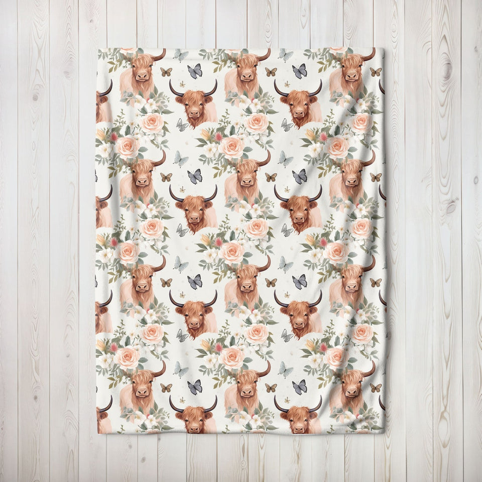 Cute Highland Cow Highland Cow Blanket 0624