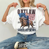Outlaw State of Mind President T-shirt| Western Donald Daddy Sweatshirt | Trump Cowboy Shirt | Trump 2024 Shirt Gifts T-shirt & Hoodie