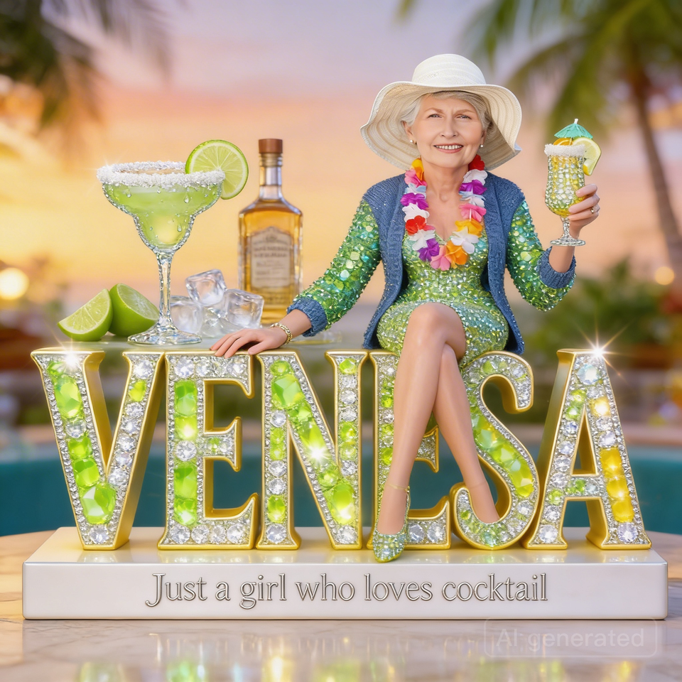 Cocktail Lovers, Margarita Lovers Gift - Personalized Cocktail Custom Shaped Acrylic Plaque