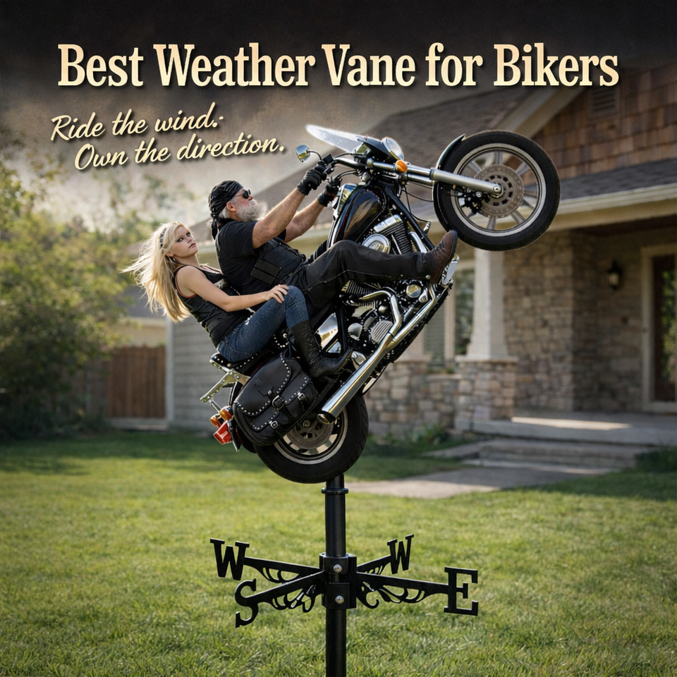 Biker Gift, Motorbike Lovers Gift - Personalized Biker Weather Vane