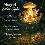 Mushroom Fairy House, Fairy Garden - Personalized Mushroom Garden Solar Light