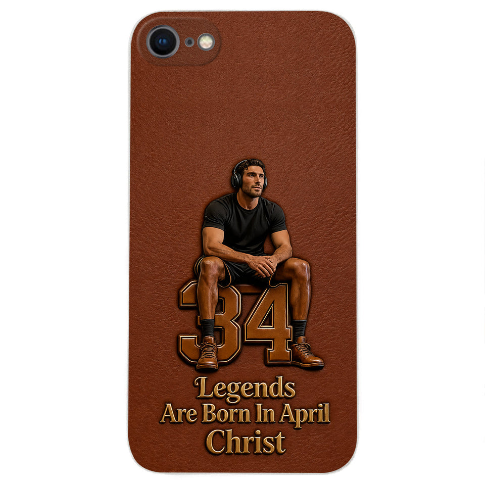 Happy Birthday Legends - Personalized Birthday 3D Embossed Leather Phone Case