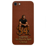 Happy Birthday Legends - Personalized Birthday 3D Embossed Leather Phone Case