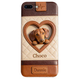 Custom From Any Photo - Personalized Dog Leather Phone Case