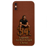 Happy Birthday Legends - Personalized Birthday 3D Embossed Leather Phone Case