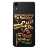 The Blackfather - Personalized Father 3D Embossed Leather Phone Case
