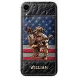Military Art - Personalized Veteran Leather Phone Case