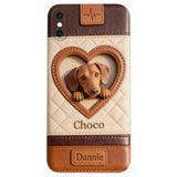 Custom From Any Photo - Personalized Dog Leather Phone Case