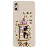Book Lovers Gift - Personalized Book 3D Embossed Leather Phone Case