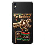 The Blackfather - Personalized Father 3D Embossed Leather Phone Case