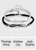 Any Names - Personalized Couple Engraved Mobius Couple Bracelet