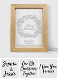 Personalized Couple Any Name Christmas Light Lamp