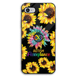 Coque de téléphone tournesol pour l'autisme
