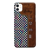 Racing Leather Pattern Print Phone Case