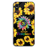 Coque de téléphone tournesol pour l'autisme