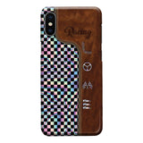Racing Leather Pattern Print Phone Case