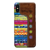 Quilting Life Leather Pattern Print Phone Case
