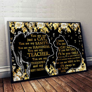 You're Not Just A Cat Faux Glitter Pattern Print Poster