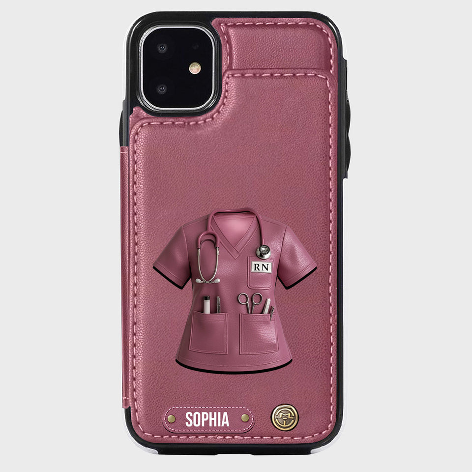 Proud Nurse - Personalized Nurse Wallet Phone Case
