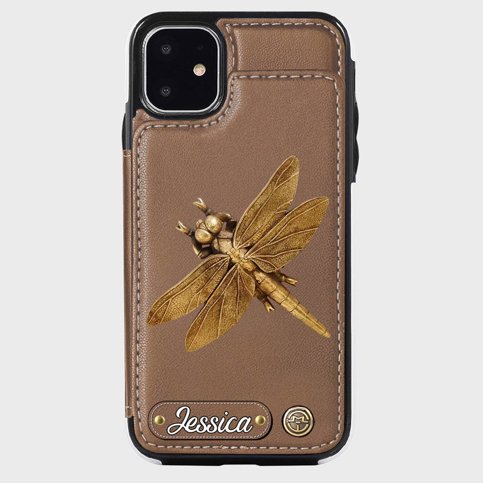 Love Garden, Beautiful Dragonfly, Butterfly, Bee, Hummingbird,... - Personalized Gardening Wallet Phone Case