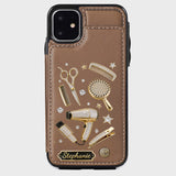 Hairdresser Scissors Salon Decor - Personalized Hairdresser Wallet Phone Case