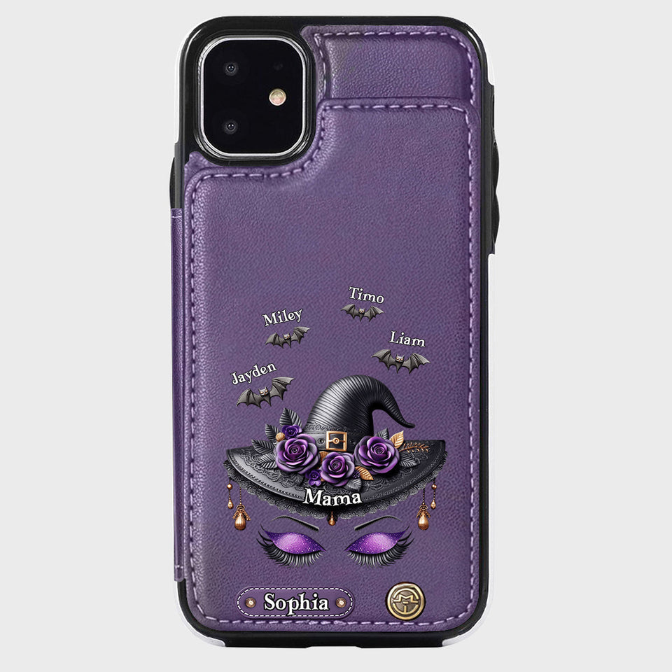 Perfect Gift For Mom, Grandma Witch - Personalized Mother Wallet Phone Case