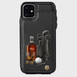 Whiskey & Golf - Personalized Golf Wallet Phone Case