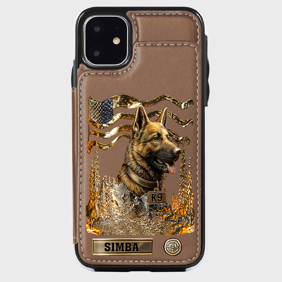 Love My Dog - Personalized German Shepherd Dog Wallet Phone Case