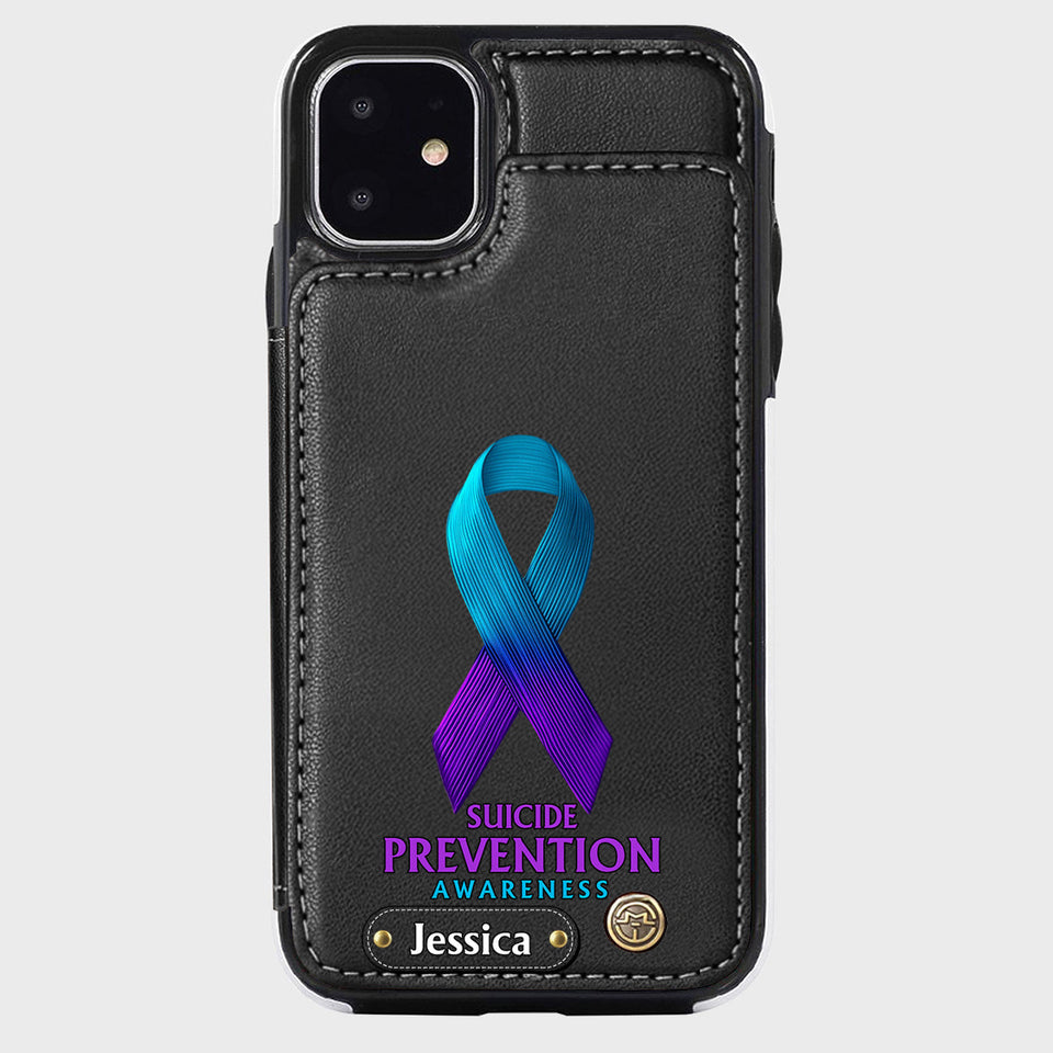 Vous comptez - Étui portefeuille personnalisé pour téléphone portable, conçu pour la prévention du suicide