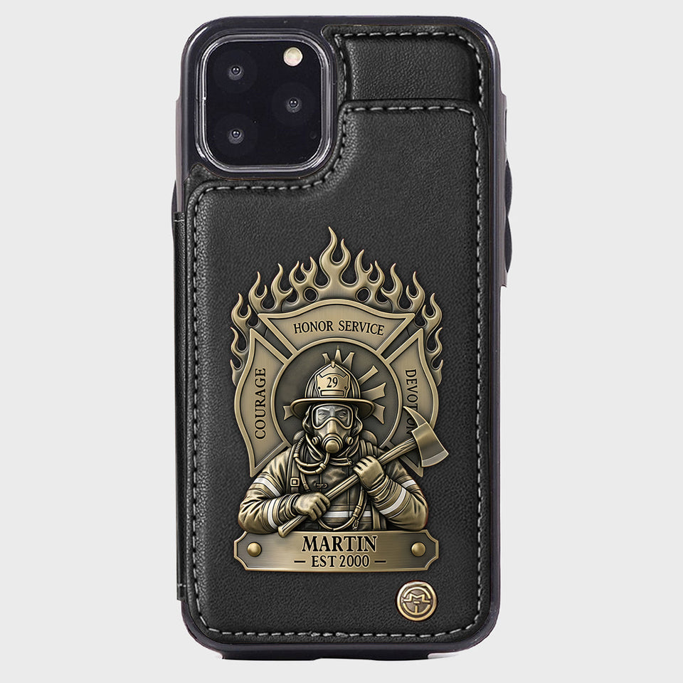 Proud Firefighter - Personalized Firefighter Wallet Phone Case