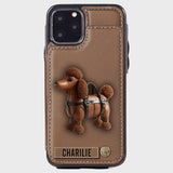 Cute Poodle - Personalized Dog Wallet Phone Case