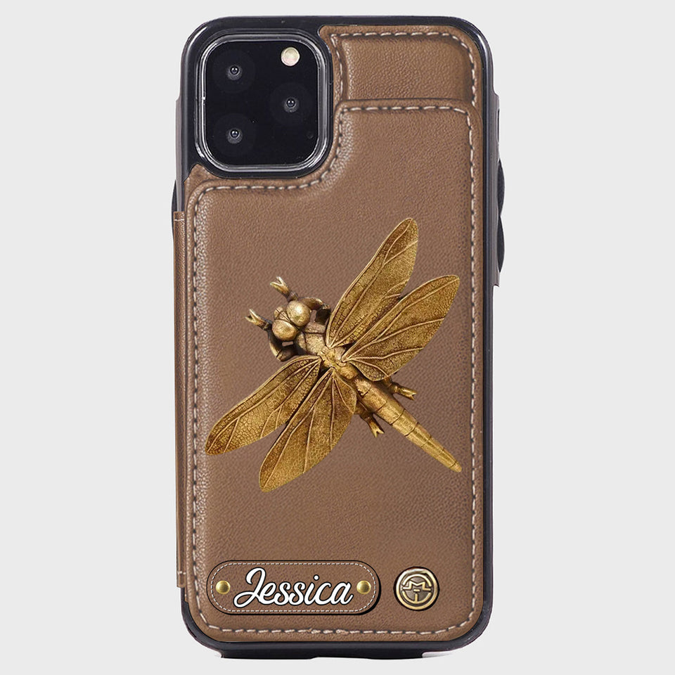 Love Garden, Beautiful Dragonfly, Butterfly, Bee, Hummingbird,... - Personalized Gardening Wallet Phone Case
