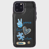 Sensibilisation à l'autisme - Étui portefeuille personnalisé pour téléphone portable