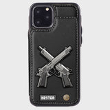 Crossed Pistols - Personalized Tactical equipment Wallet Phone Case