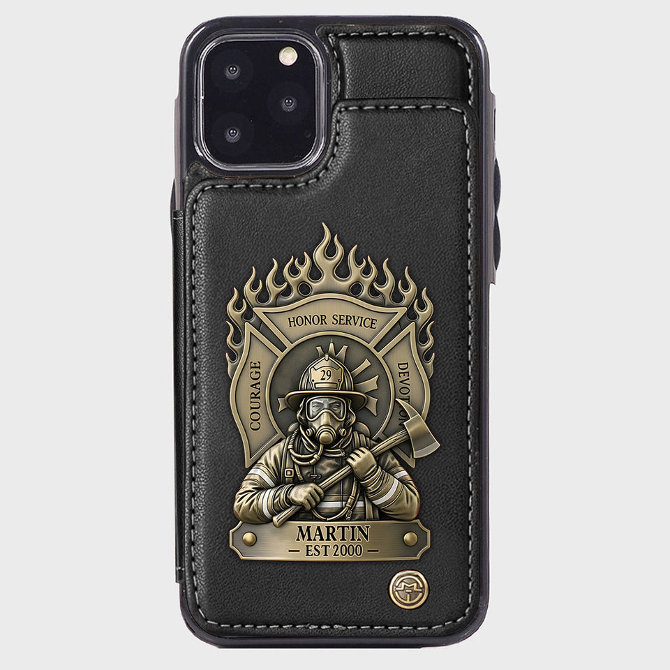 Proud Firefighter - Personalized Firefighter Wallet Phone Case