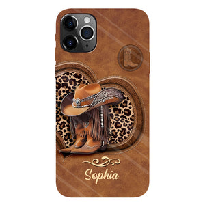 Cowgirl Boots - Personalized Cowgirl Full Print Phone Case