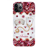 Nurse's Hat & Stethoscope - Personalized Nurse Full Print Phone Case