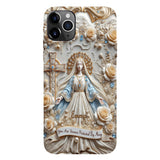 Tu es protégé(e) à jamais par Marie - Coque de téléphone personnalisée avec texte chrétien intégral