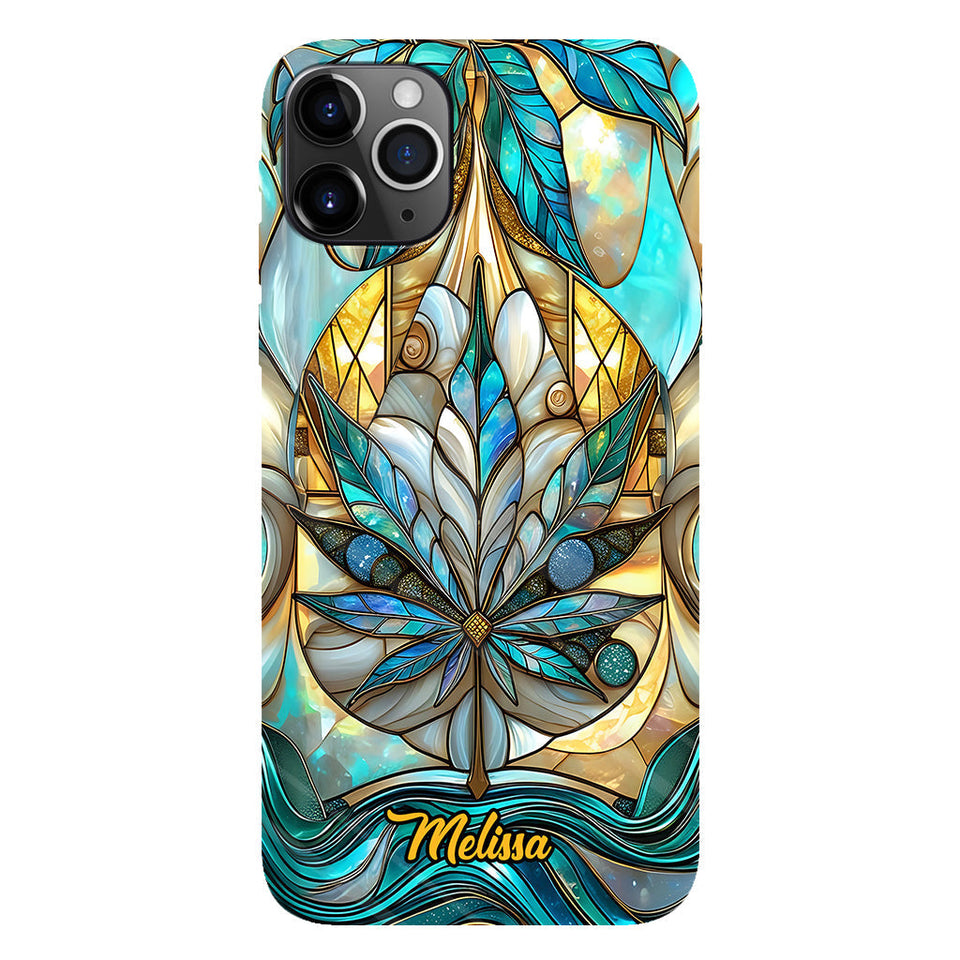 Stunning Leaf - Personalized Weed Full Print Phone Case