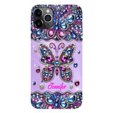 Sparkle Butterfly - Personalized Butterfly Full Print Phone Case