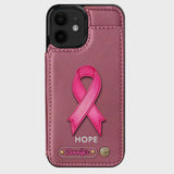 Hope - Personalized Breast Cancer Awareness Wallet Phone Case